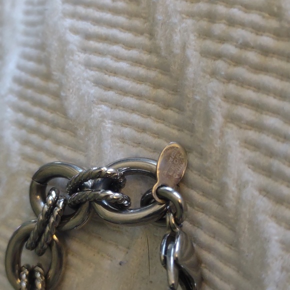 Italian Designer MILOR Stainless Steel Chunky Chain Bracelet. 7 3/4 inches. - Picture 4 of 6